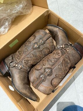 Durango Head West Women’s Brown Cowgirl Boots-6